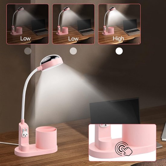 Bureaulamp Met Sterrenprojector - Leuke Tafellamp Met Pennenhouder - Naast De Studielamp Voor Kinderen - LED-Leeslamp van NCRealher — afbeelding 2