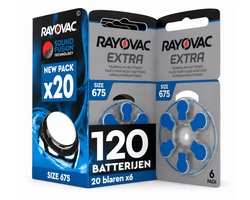 Rayovac Extra Advanced 675 Hoorbatterijen PR44 Blauw – 120 Stuks