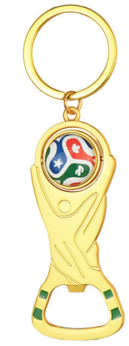 Kraftverdia Voetbal Sleutelhanger met Flesopener – WK 2026 Keychain – Creatieve Bieropener Sleutelhanger – Cadeau voor Voetbal Liefhebbers