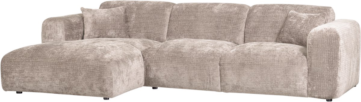 WOOOD Cloud Chaise Longue Bank Links - Chenille - Naturel - 80x280x165