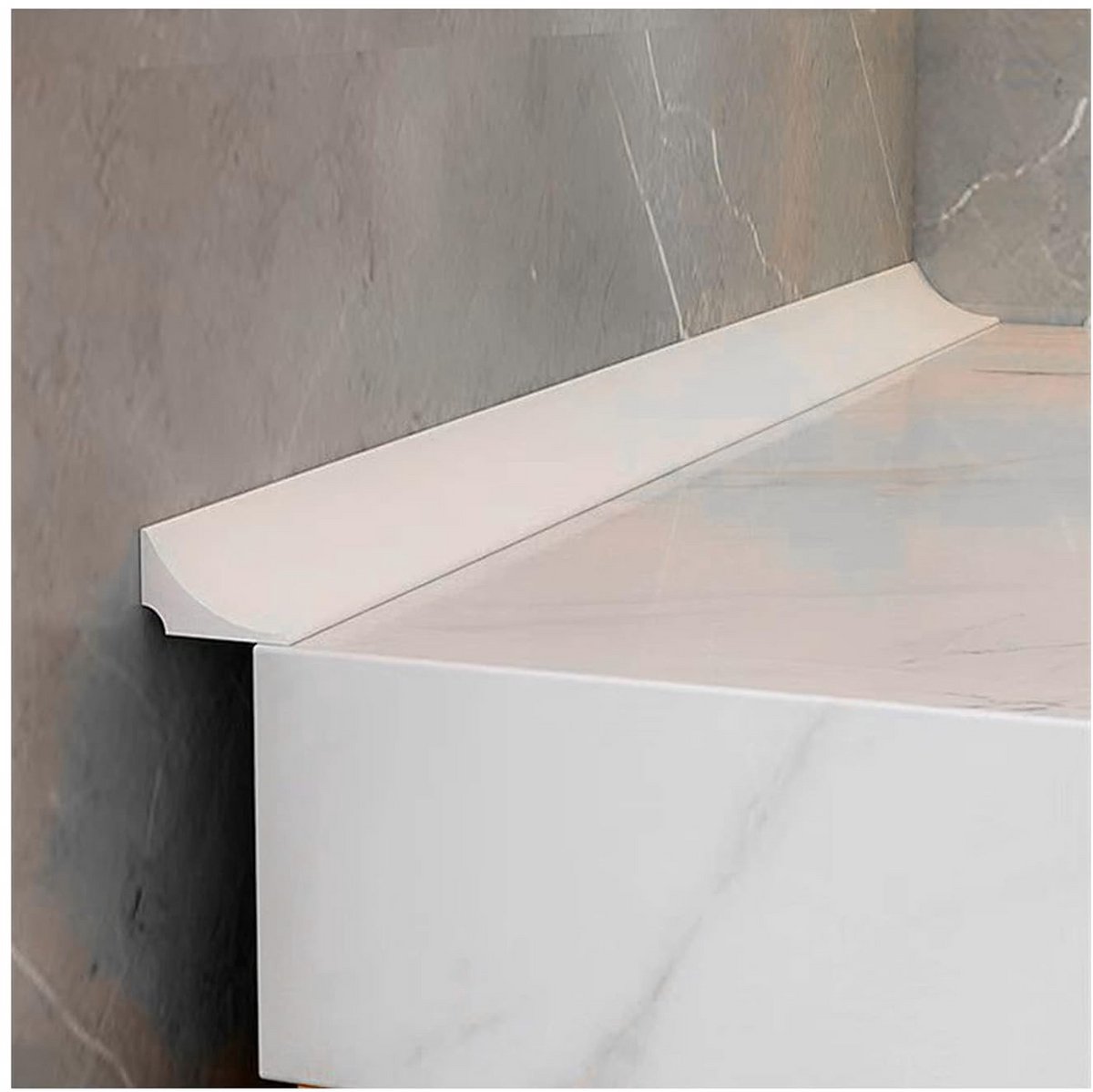 Waterkerende Strip - Afsluitband - Badkamer Drogen - Zelfklevende Installatie - 2 Meter Lengte - Wit