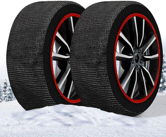 Sneeuwkettingen Auto - Sneeuwsokken Banden - Veilig Rijden Sneeuw - Europese Goedkeuring - Maat M - Grijs