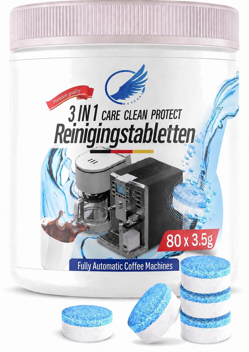 Reinigings tabletten Koffiemachine - 80 stuks - 3 Fasen Formule Extra Krachtig - Geschikt voor Jura Siemens Bosch Philips DeLonghi Krups