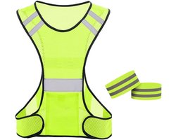 Reflecterend Vest - Veiligheidshesjes Set - Nachtelijke Zichtbaarheid - Verstelbaar Ontwerp - 2 Banden - Hoog Zichtbaar