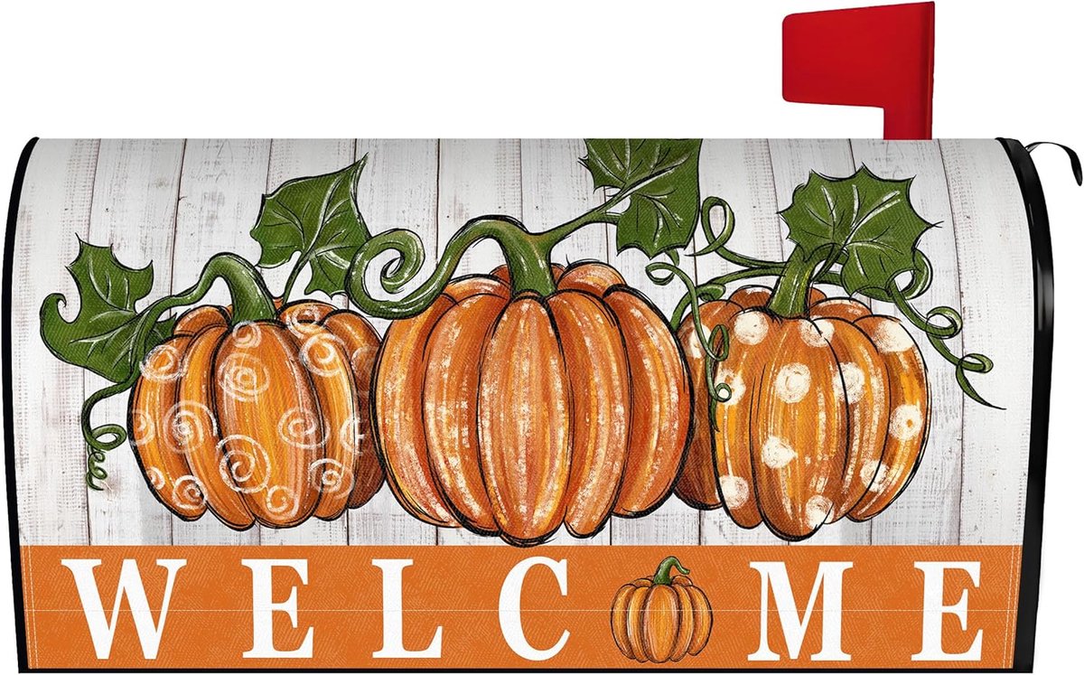 Brievenbus Cover - Brievenbushoes Decoratie - Tuin Aankleden - Magnetisch Waterdicht - 51 x 45 cm - Herfstkleuren