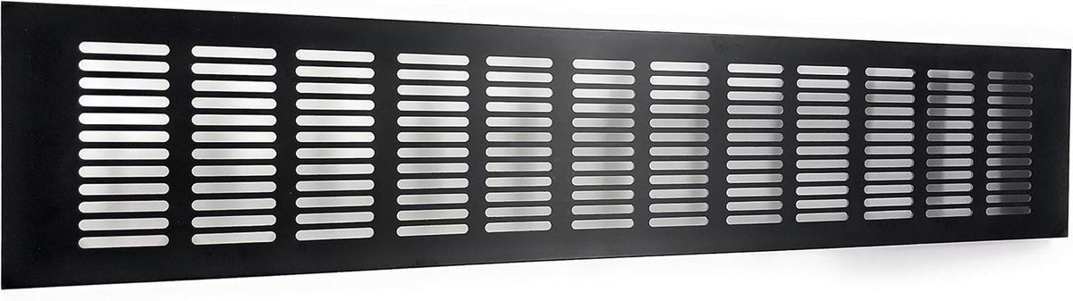 Ventilatierooster Aluminium - Luchtuitwisseling Plaat - Meubel Ventilatie - Eenvoudige Montage - 100x500 mm - Bruin