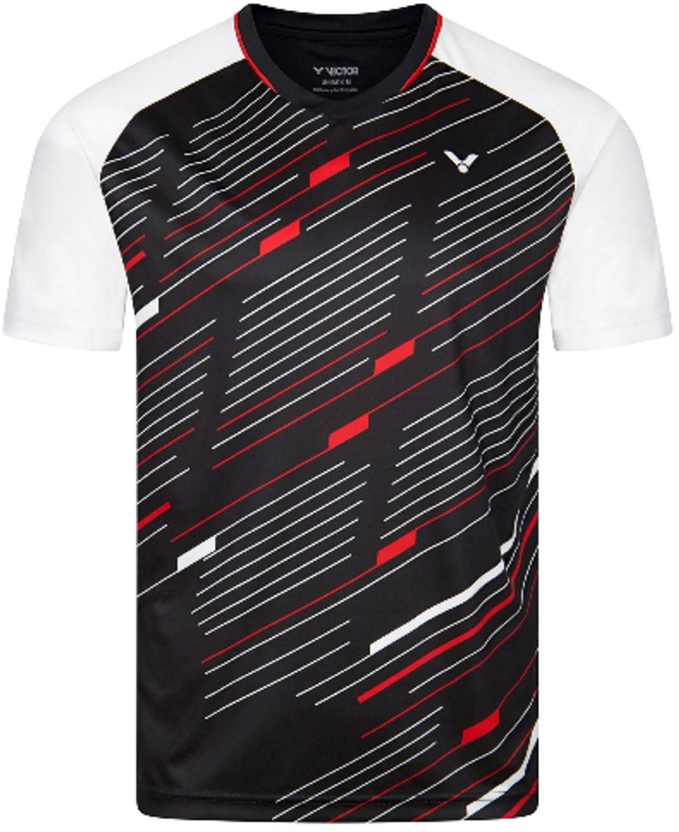 VICTOR T-43101 badminton heren T-shirt - zwart/wit - maat M