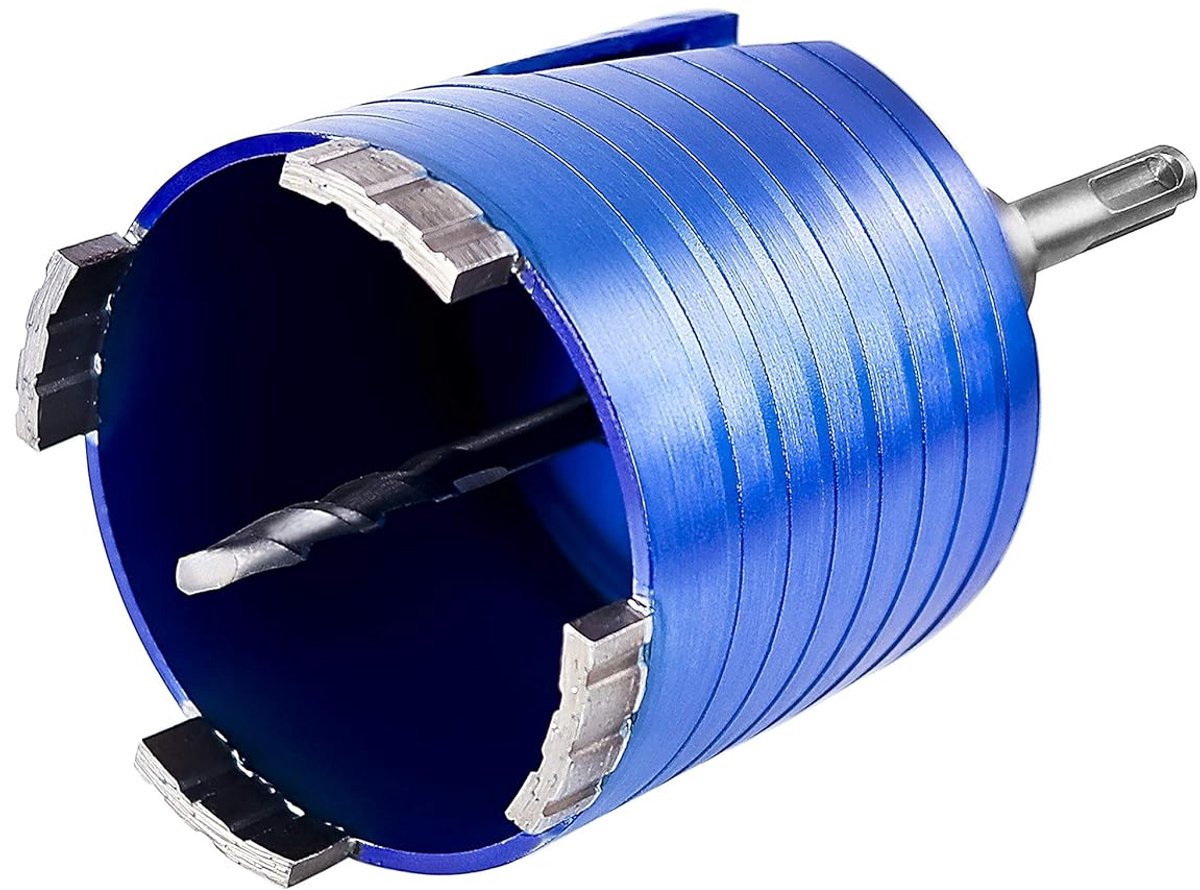 Diamantboor Kroon - Kernboor SDS-plus - Precisieboren Hard Materiaal - Met Centreerboor - 82 mm - Grijs