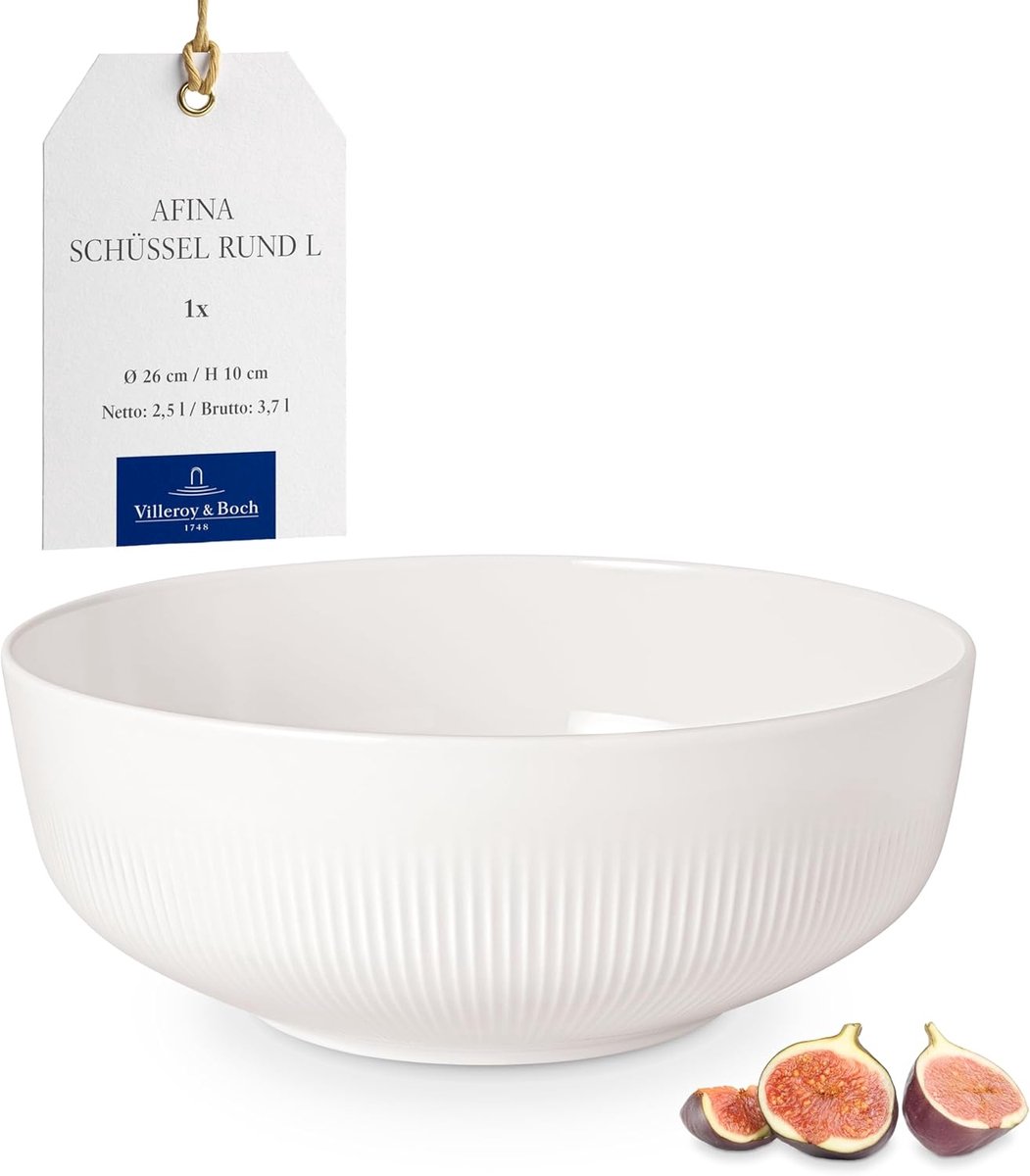 Grote Salade- of Serveerschaal 2,5 Liter van Premium Porselein