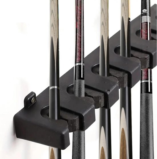Billiard Cue Holder - Keu Opberger - Keus Organiseren - Inclusief Beschermhoezen - Voor 6 Keus - Zwart — afbeelding 4