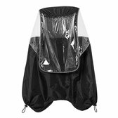 VHV - Kinderzitje Regenhoes Universeel - Waterdichte Fietshoes voor Fietsstoeltje Achter - 210D Polyester met Winddicht TPU Kijkvenster - Ademende Regenkap - Zwart