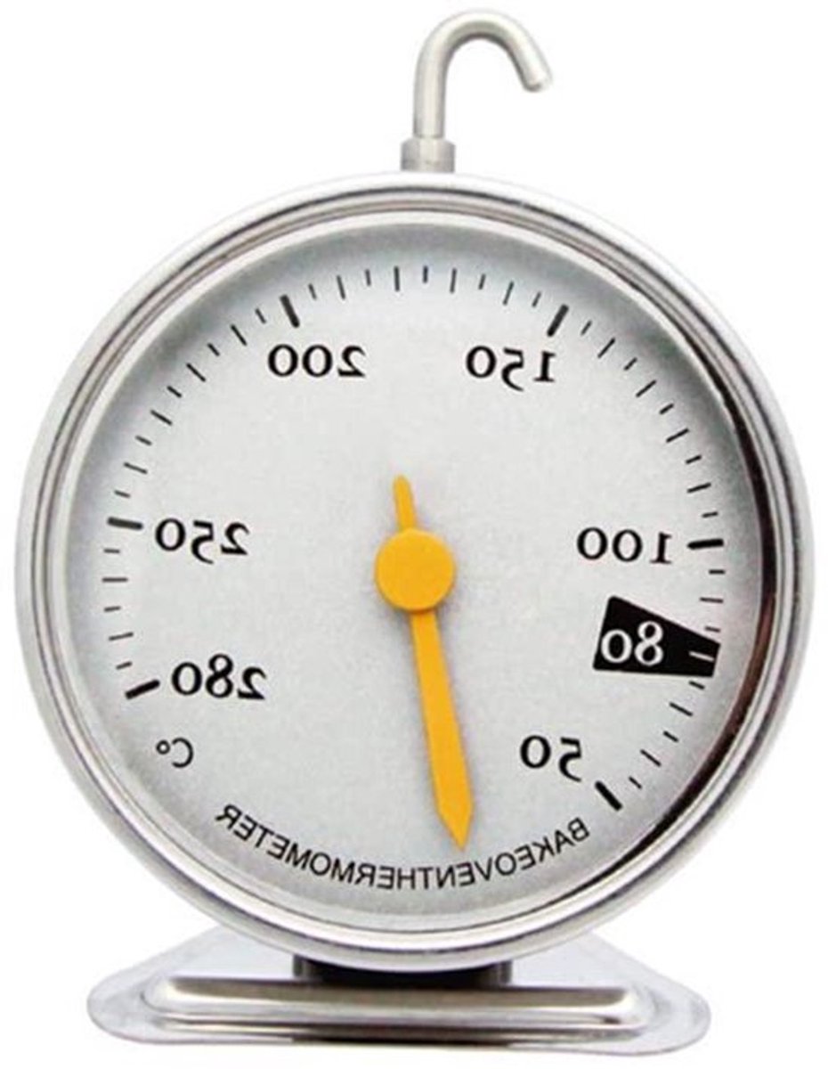 Oventhermometer voor bakken en koken - Roestvrij staal - Hoge temperatuur ovenbestendig - Keuken thermometer