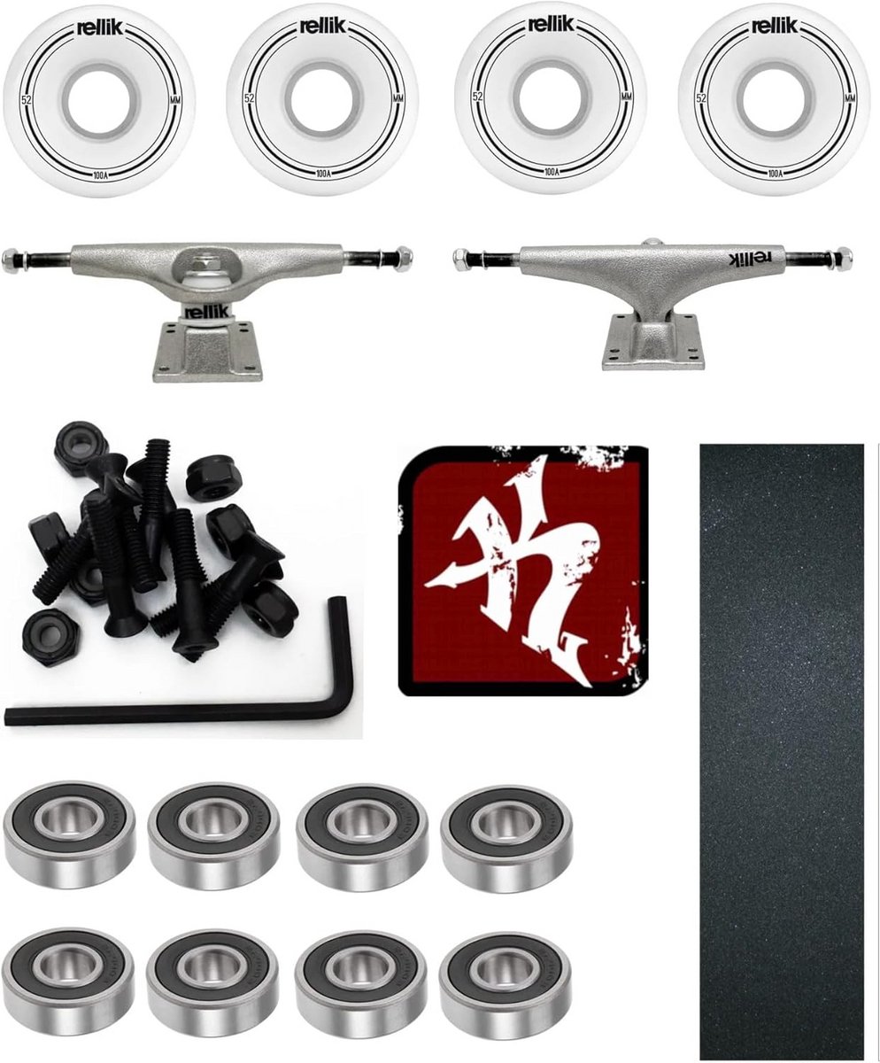 Skateboard Montagekit Onderdelen Set Zelf Skateboard Bouwen Compleet Inclusief Griptape 52mm Wielen