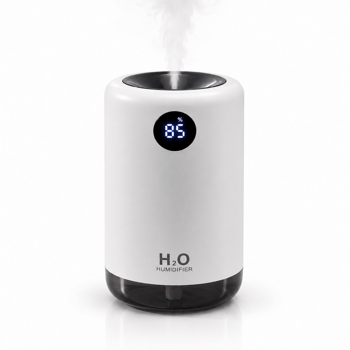 The Care Store Draadloze Luchtbevochtiger 500ML - Voor Slaapkamer, Kantoor & Woonkamer - USB-C Oplaadbaar - LED Display - Wit