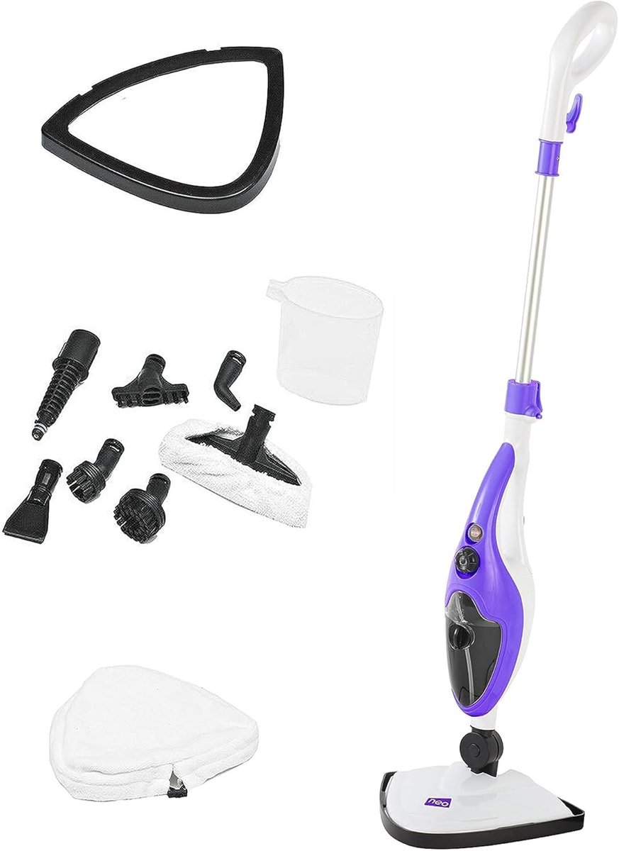 Stoomreiniger 10-in-1 - Multifunctionele Stomer - Hygiënisch Huis - Snel Verwarmend 1500W - 450ml Tank - Paars