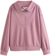 Next - Dames - Jersey sweatshirt met korte rits - Roze