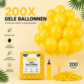 Gele Latex Ballonnen – 200 Stuks – 12 Inch – Geel – Geschikt voor Helium & Lucht