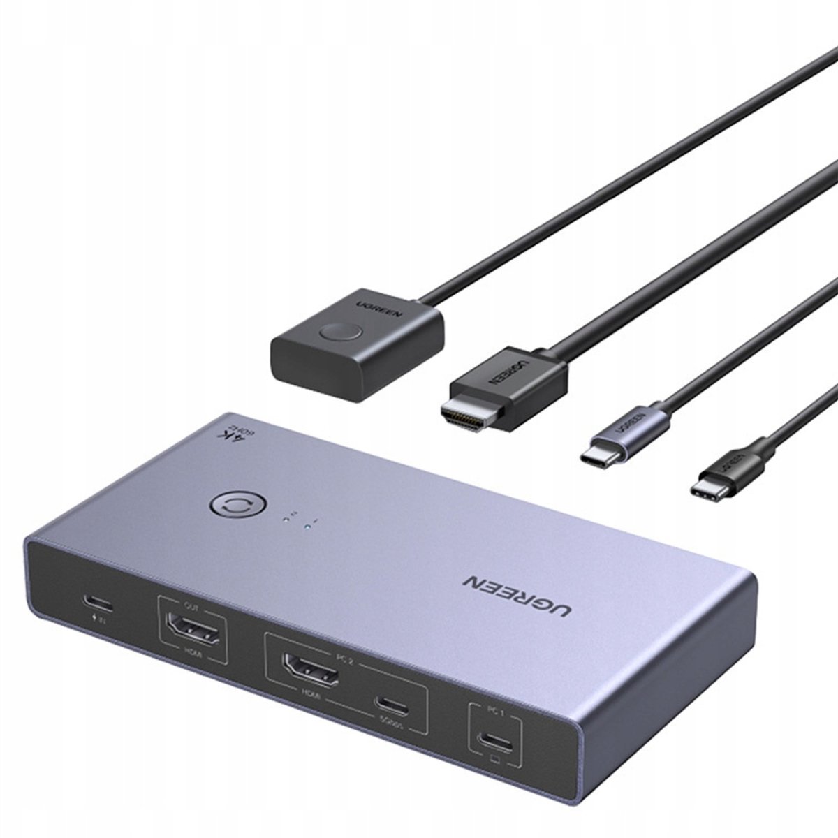 Ugreen Kvm-Switch Cm731 2-In-1 Usb-C Hdmi Voor Computer