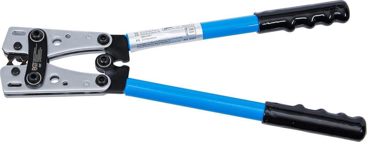Krimptang - Kabelschoen tang - Elektrische werkzaamheden - 6-voudig krimp - 6-50 mm² - Meerkleurig