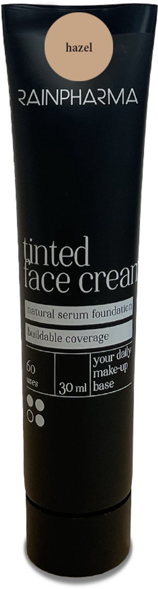 RainPharma Tinted Face Cream – Getinte Dagcrème & Serum Foundation – Natuurlijk & Egaliserend – 30ml – Hazel