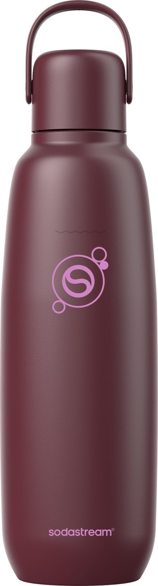 0.9L Sodastream fizz & go™ roestvrijstalen bruiswaterfles (pomegranate)