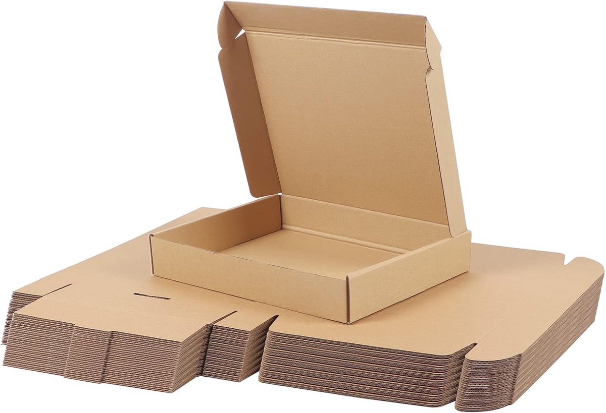 Kartonnen dozen - Verhuisdozen geschenkdozen - Decoratief verpakken - Snel opvouwbaar - 305 x 229 x 51 cm - Bruin