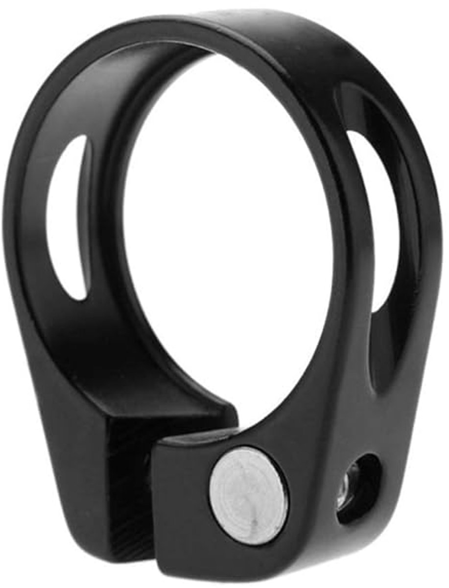 2 stuks zadelpenklemmen Geschikt voor mountainbikes/racefietsen, 31,8 mm, van aluminiumlegering (zwart)