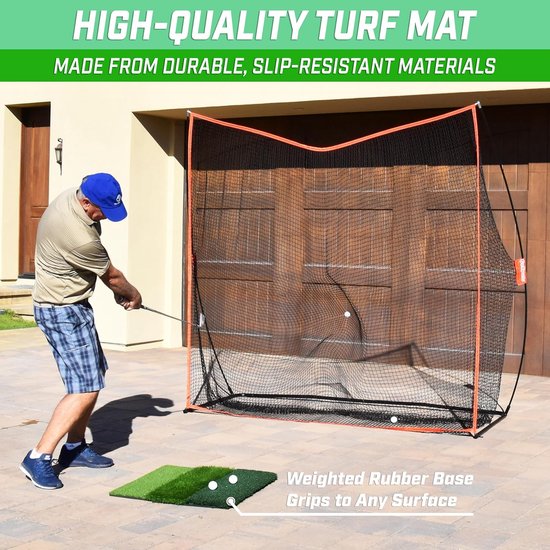 Golf Oefenmat - Swing Trainer - Golf Swing Oefenen - XL Formaat - 60x60 cm - Groen van GOLF — afbeelding 3