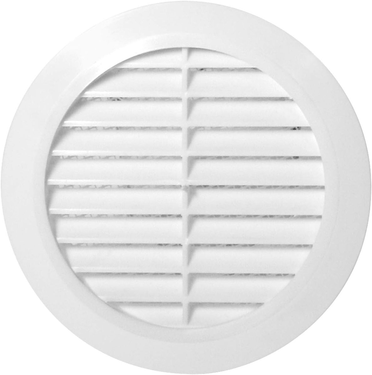 Ventilatierooster Rond - Afvoerlucht Rooster - Ventilatie Verbeteren - Met Insectennet - Ø 60 mm - Wit