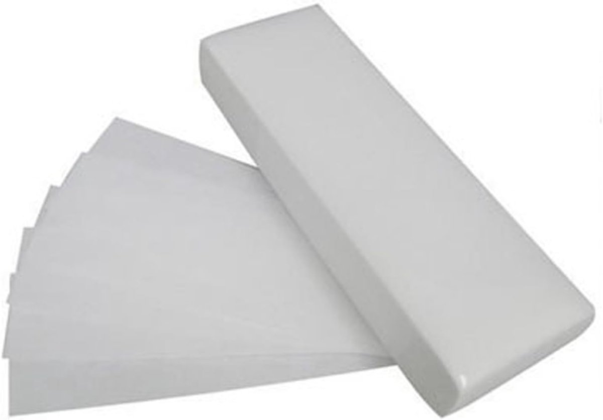 Papieren waxstrips - Ontharingsstrips - Huidverzorging thuis - Non-woven kwaliteit - 100 stuks - Wit