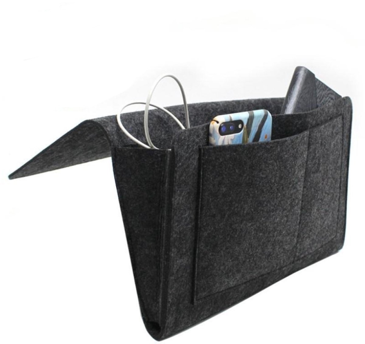 carmdering - Bedside opslag - Opbergzak voor naast bed - Bedside Pocket - Bed Organizer - Grote handige opbergzak voor aan je Bed, Bank of Kast- Nachtkastje