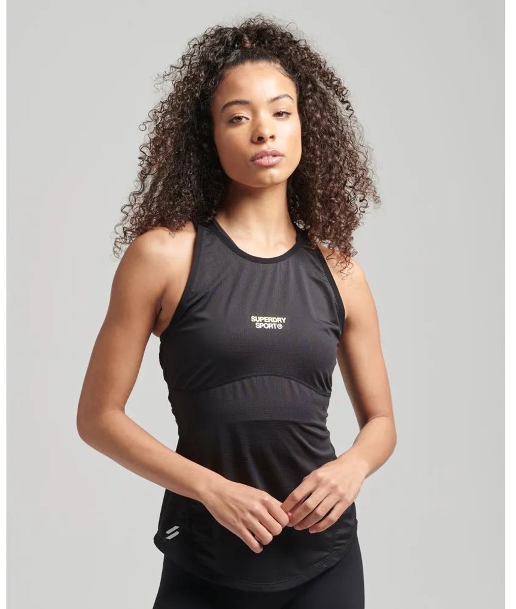 Active Vest Sportshirt Vrouwen Zwart