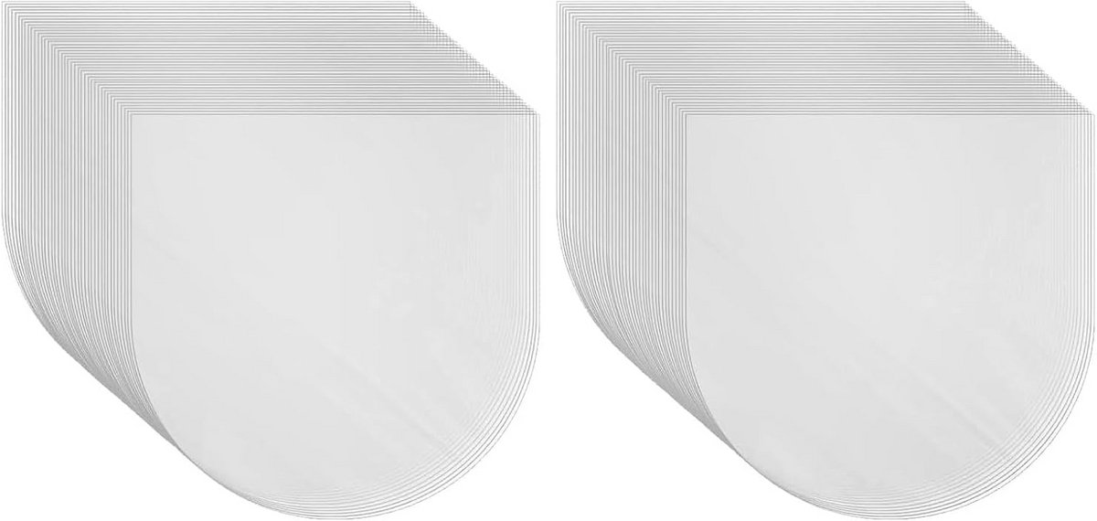 Vinylplaten hoezen - Binnenmouwen bescherming - Platen opbergen - U-vormig design - 50 stuks - Doorschijnend