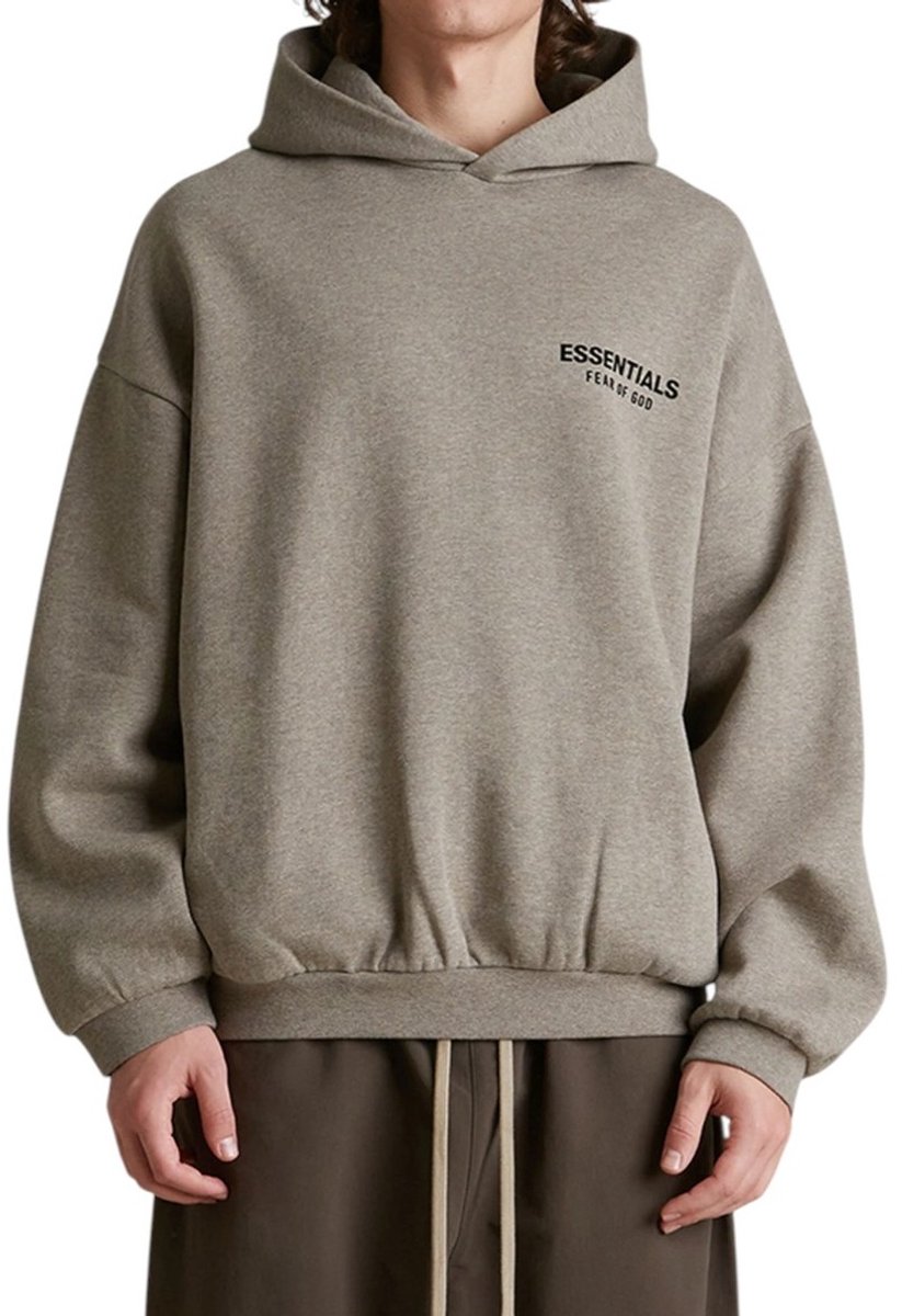 Fear Of God Trui Grijs Fleece Dark Heather Hoodie