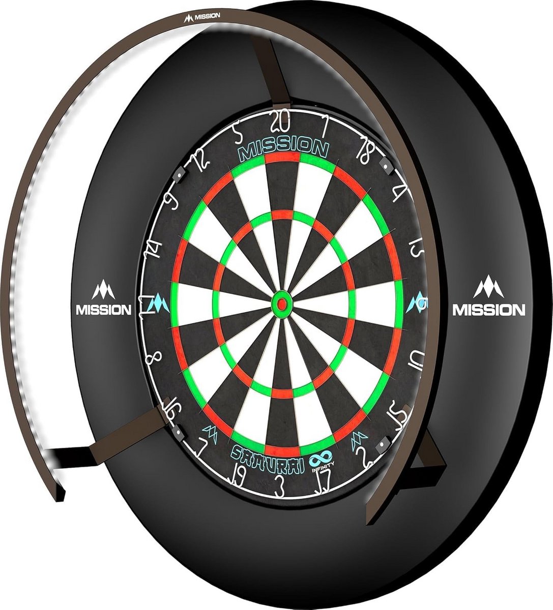 Dartbord Verlichting - Ringlamp - Verbeter Zicht - 270 Graden Vorm - 60 cm Diameter - Brons