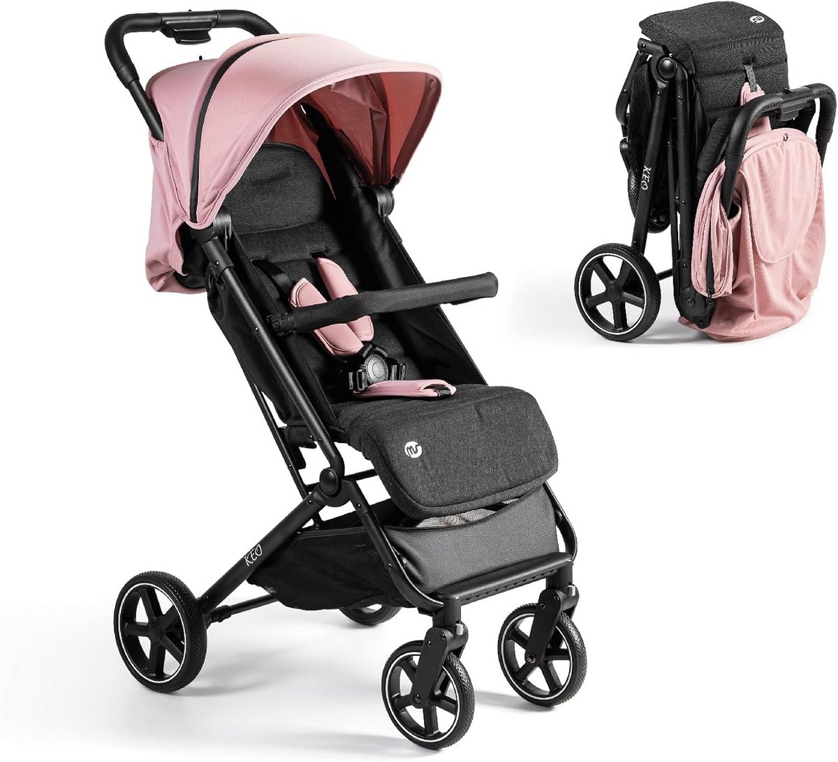 Kinderwagen Buggy - Compacte Reisbuggy - Onderweg Reizen - Eenvoudig Inklappen - Tot 22 kg - Rosa