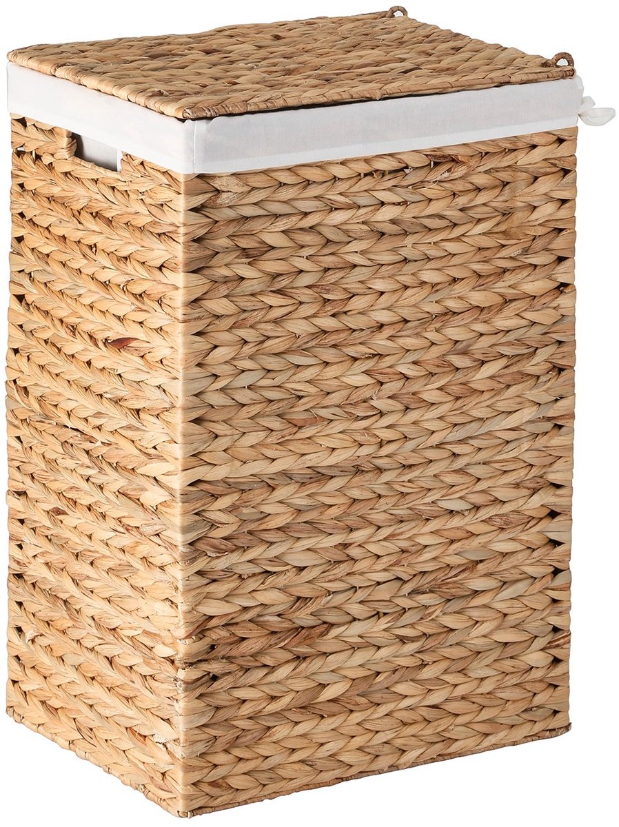 CALICOSY - Smalle wasmand met deksel van waterhyacint B30 cm - MAYA