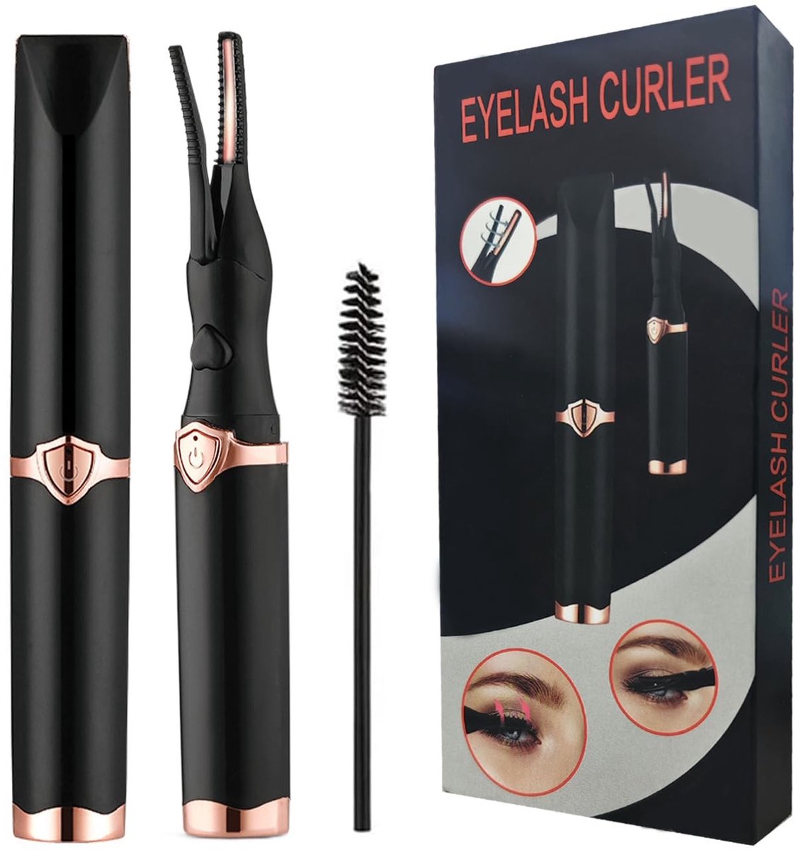Dailygoods - Verwarmde Wimperkruller - Elektrische Krultang - 3 Temperatuurstanden - Snel Verwarmend - Oplaadbaar - Voor Perfecte Wimpers