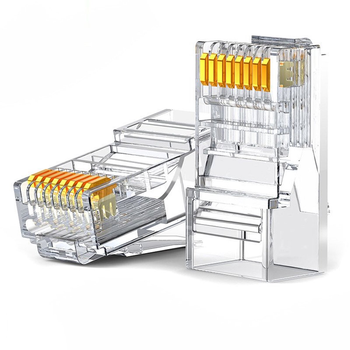 Ugreen - 10x - Stekker Connector Terminal RJ45 8P8C Cat - 6 - Transparant - (50961)
