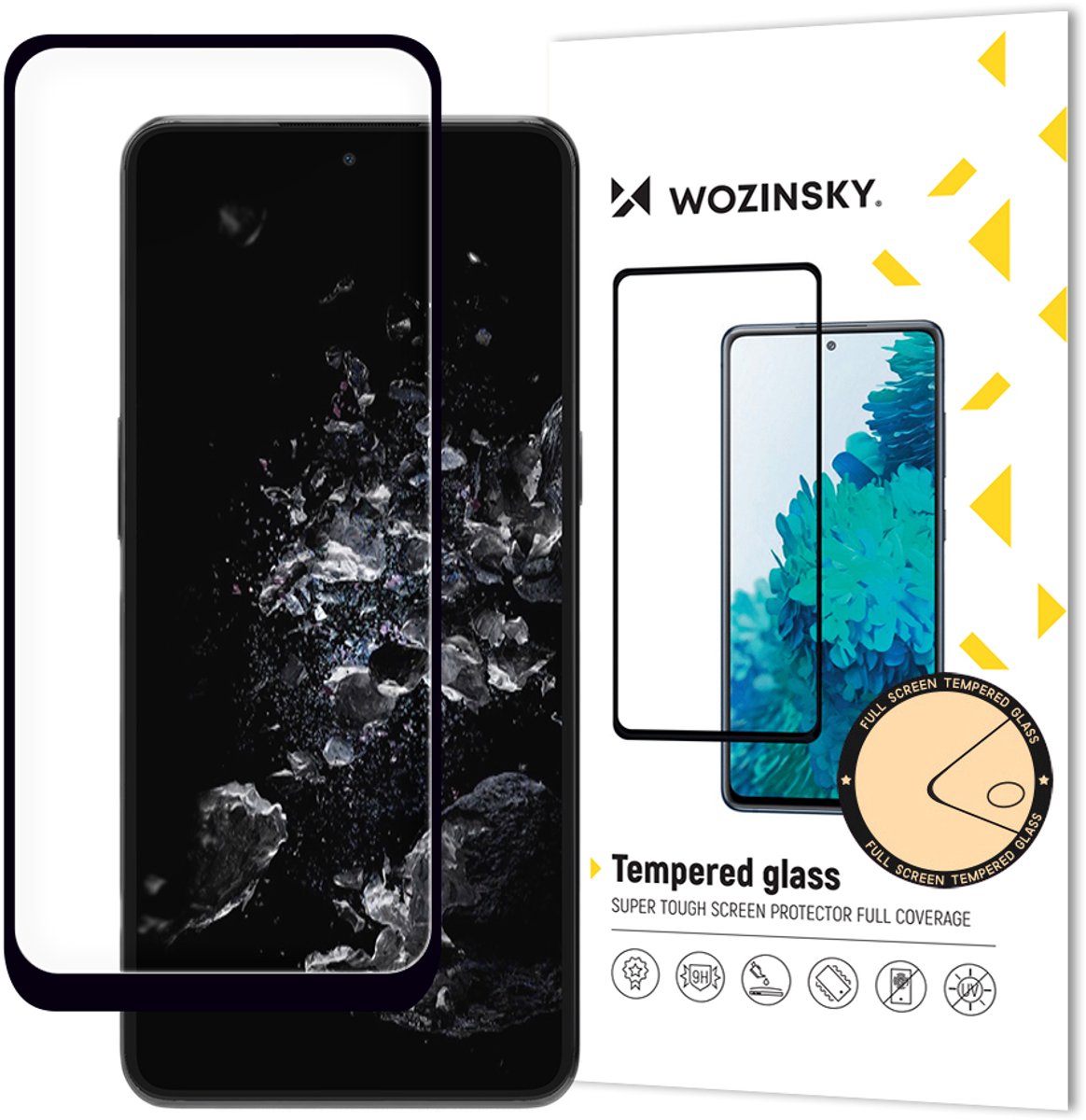 Wozinsky 9H Serie - Gehard Glas Screenprotector - Voor OnePlus 10T - Volledige Lijm - Zwarte Rand