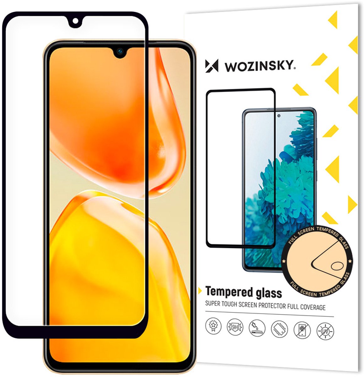 Wozinsky Serie - Gehard Glas 9H - Vivo X80 Lite / V25 - Case Vriendelijk - Zwart
