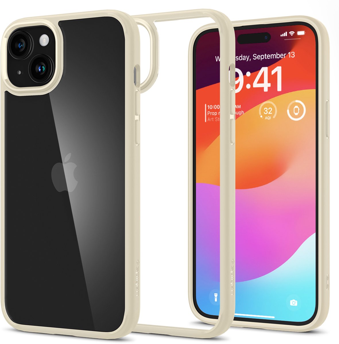 Spigen Ultra Hybrid hoesje voor iPhone 15 Plus - Zand