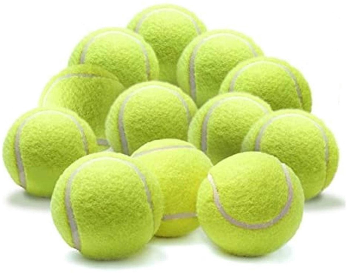 Dailygoods- Tennisballen Geel - 10 Stuks - Professionele Training - Hoge Elasticiteit - Natuurlijk Rubber - Geschikt voor Honden/Katten - Speelbal