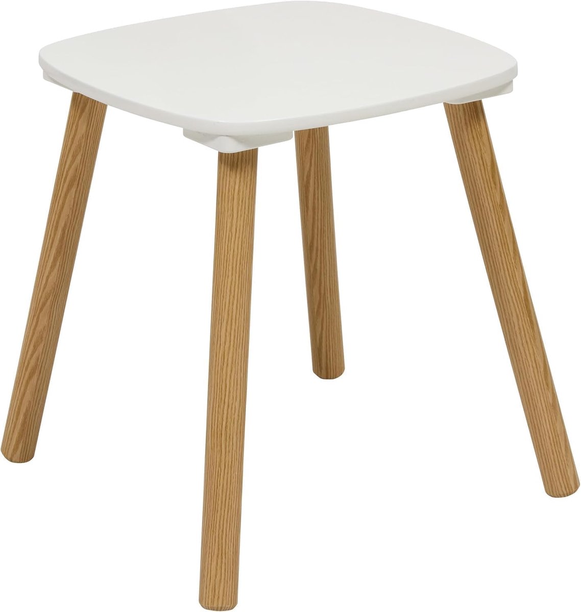 Atmosphera Alex Kinderset - Kindertafel met Stoel - Wit - Scandinavische Stijl Wit / Licht hout
