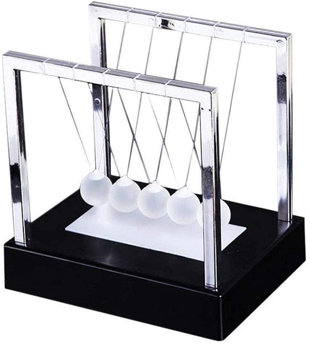 Dailygoods- Newtons Swing Gloeiend - Decoratieve Tafellamp - Wetenschappelijke Sfeer - Kantoor Decoratie - Hoogwaardig Matglas - Veilig en Duurzaam