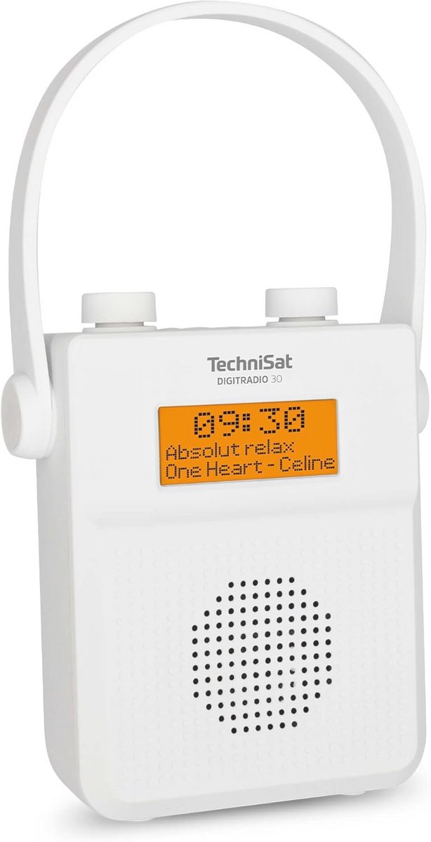Digitale Douche Radio - Waterproof Radio - Muziek in Badkamer - IPX5 Waterbestendig - 13.6 cm - Wit