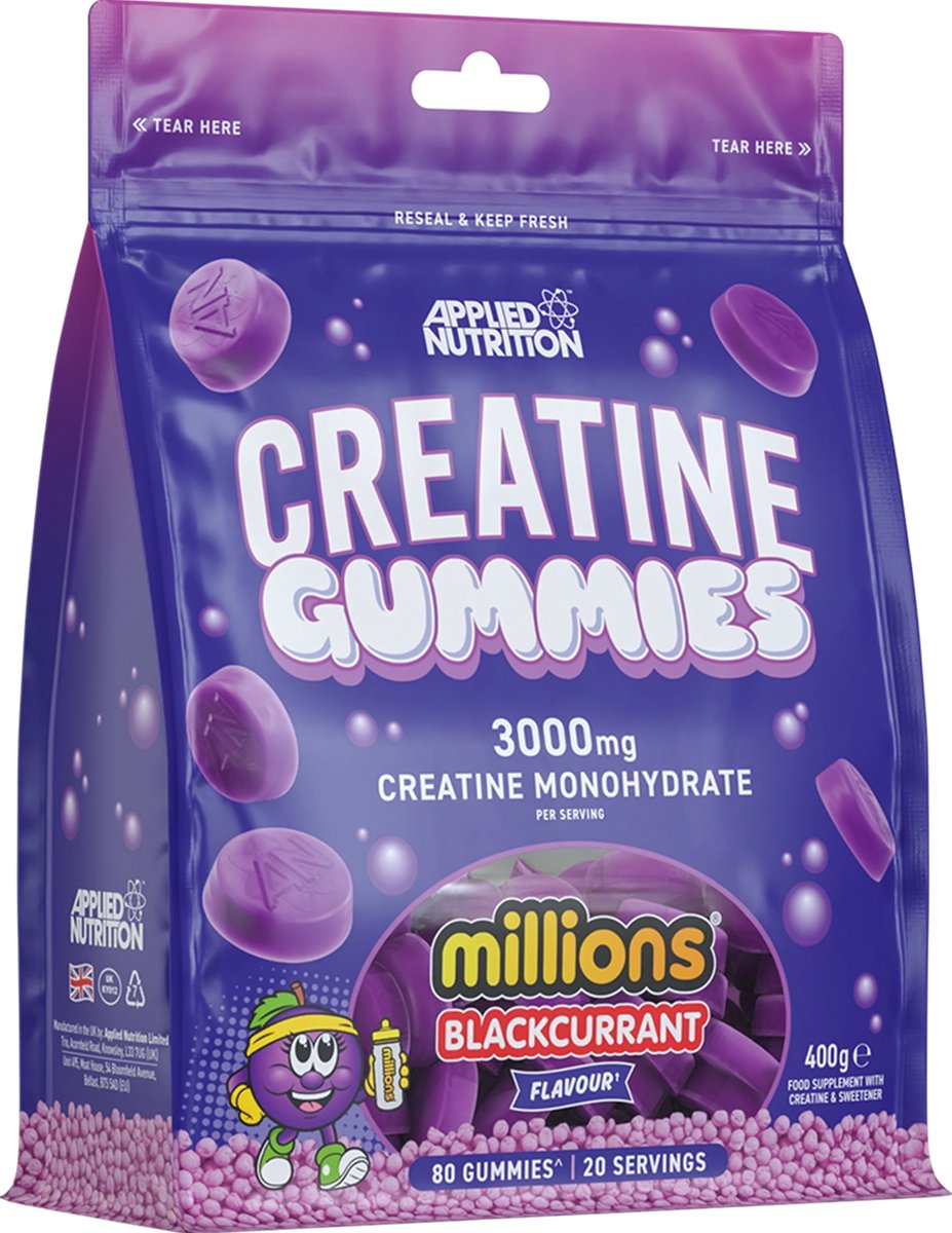 Applied Nutrition Creatine Gummies (80) Millions Blackcurrant - Creatine - Creatine Monohydraat