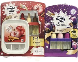 Ambi Pur Febreze 3Volution Appel - Kaneel - Luchtverfrisser Starterset & Navulling - 3Volution - Sugarplum Delight - 20ml