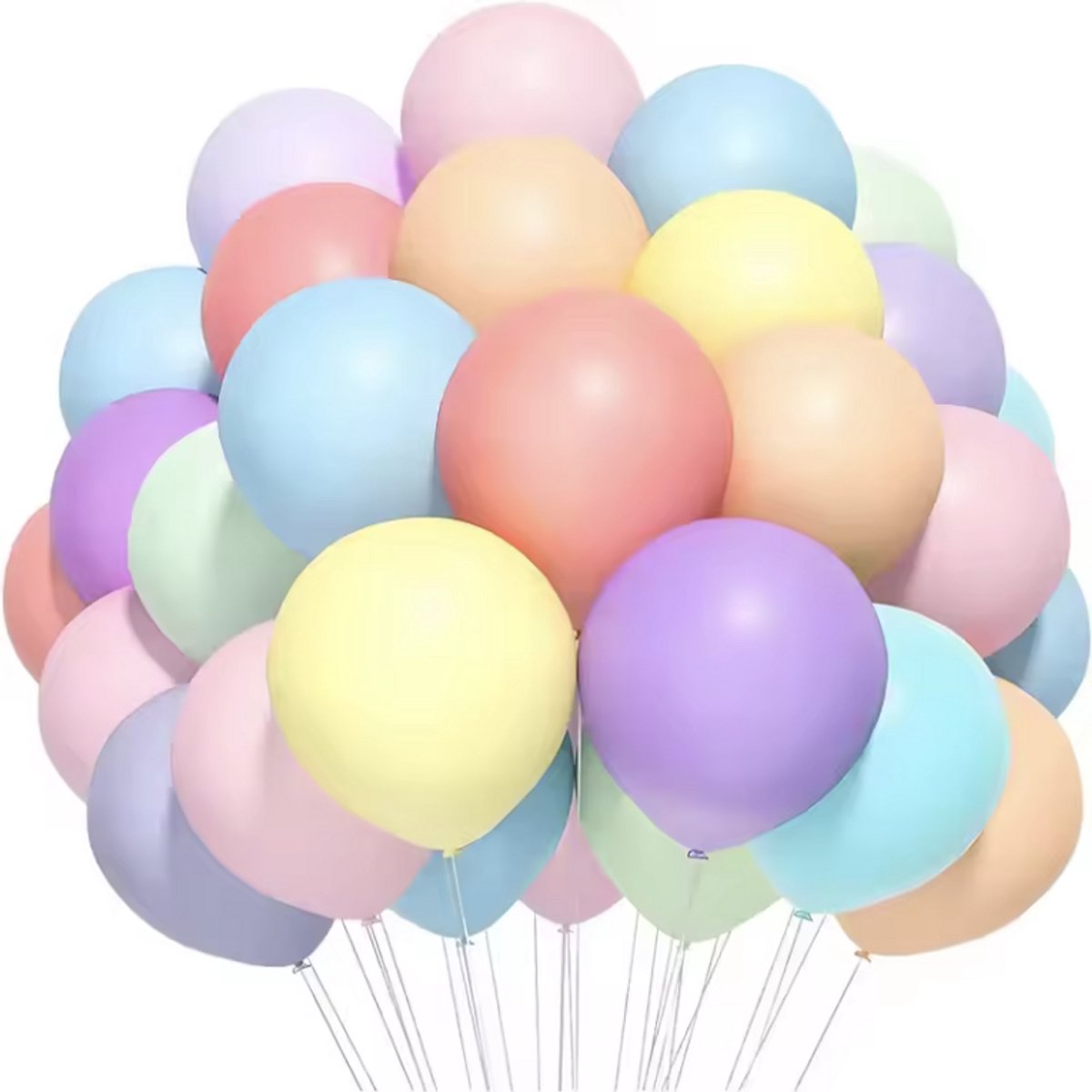 CHPN - Ballonnen - Pastelkleur Ballonnen - Pastelkleuren - Latex - Ballon - Decoratie - Ballondecoratie - Feestdecoratie - Babyshower - Huwelijk - Pastel - Roze - Blauw - Geel