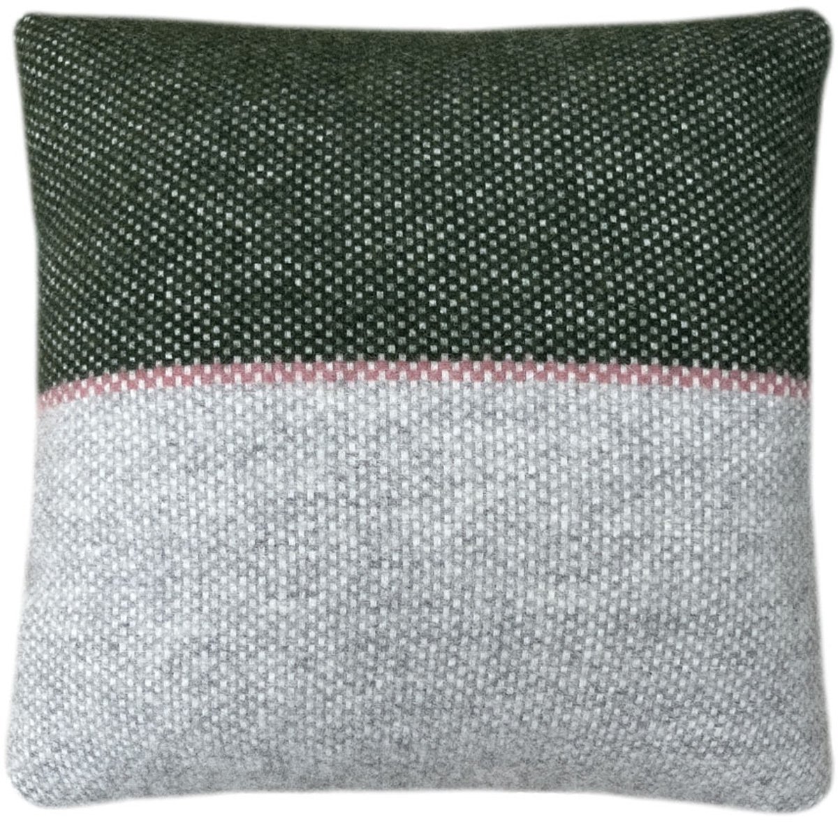 Festivity wool cushion dawn green square
